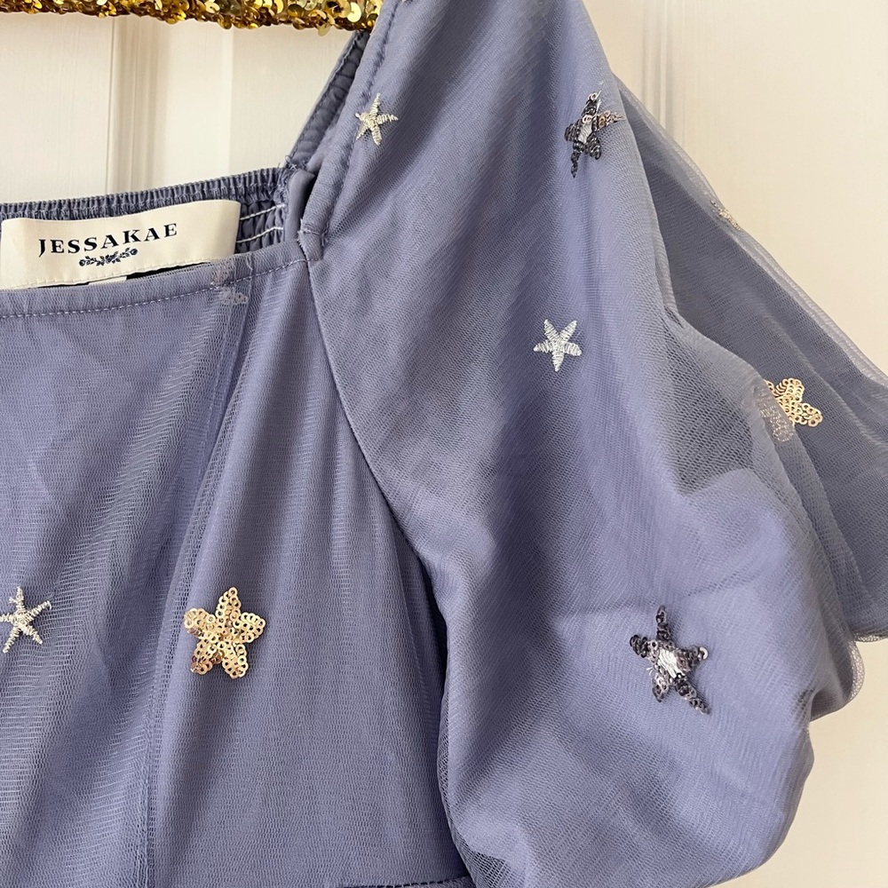 JessaKae Wendy Starry Gown Dress in Blue Star Blur whimsigoth fairycore - Picture 6 of 7